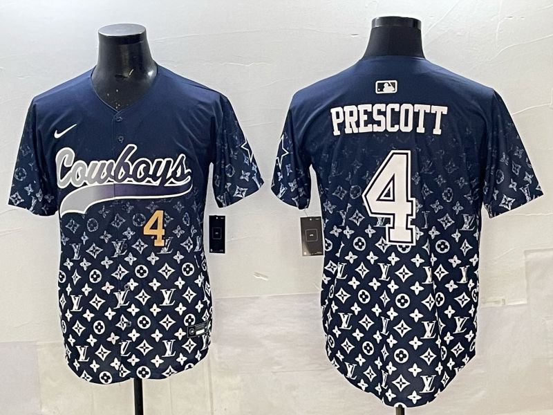 Men 2025 Nike Dallas Cowboys #4 Prescott Drak Blue Limited NFL Jersey 04->dallas cowboys->NFL Jersey